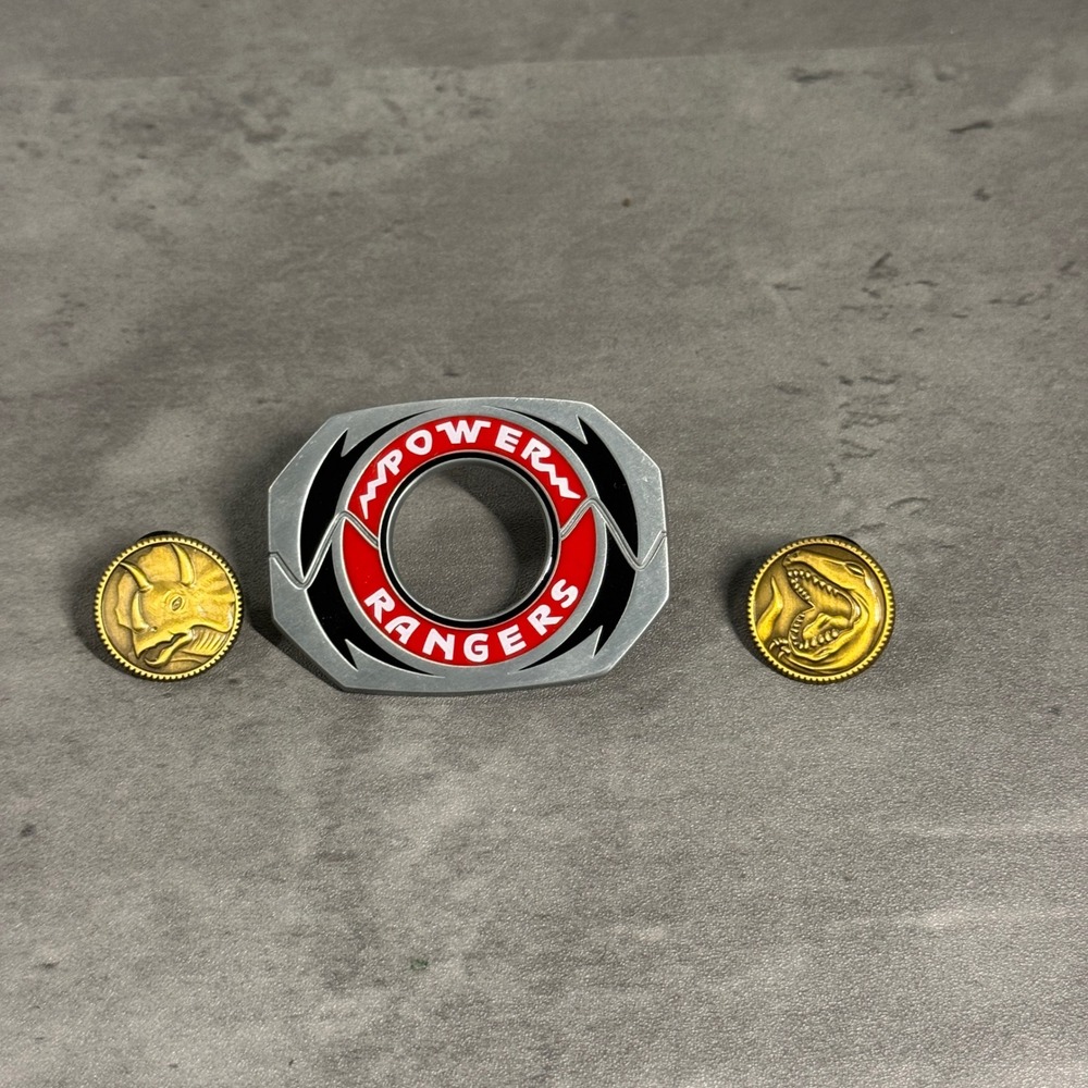 Power Rangers Morpher Pin Set Gold Silver Red Morpher Power Coin Set 3pc